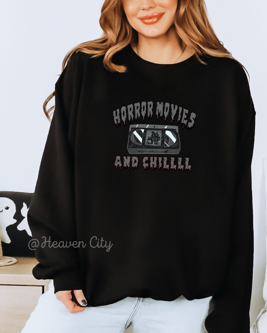 Horror Movies And Chill Crewneck