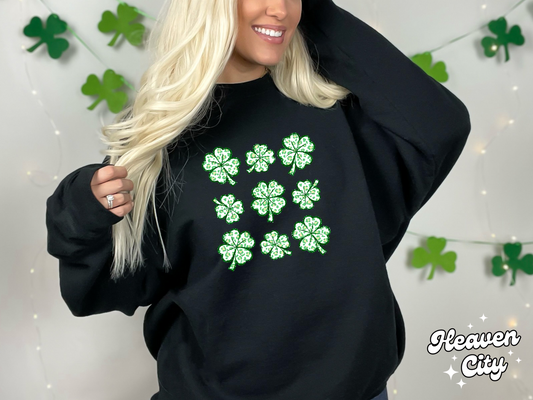 Leopard Clover Sweatshirt