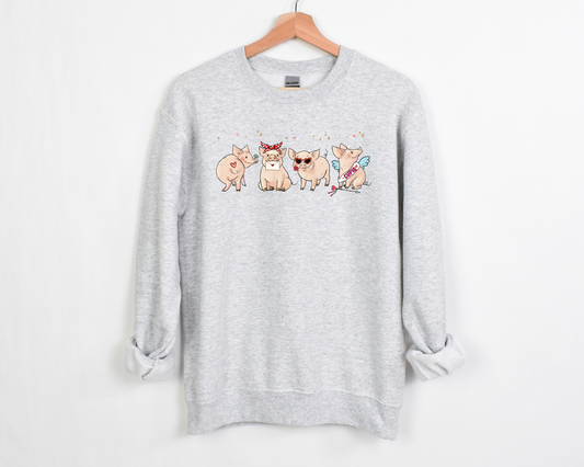 Valentines Piggies Sweatshirt