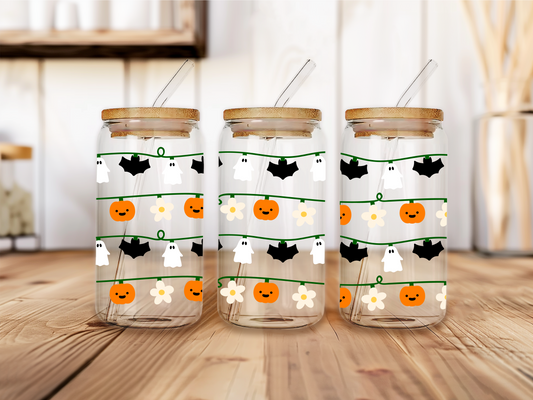 Halloween Lights Glass Cup