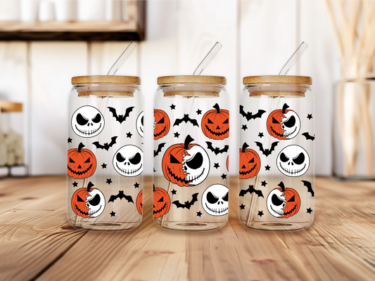 Jack Pumpkin Glass Cup