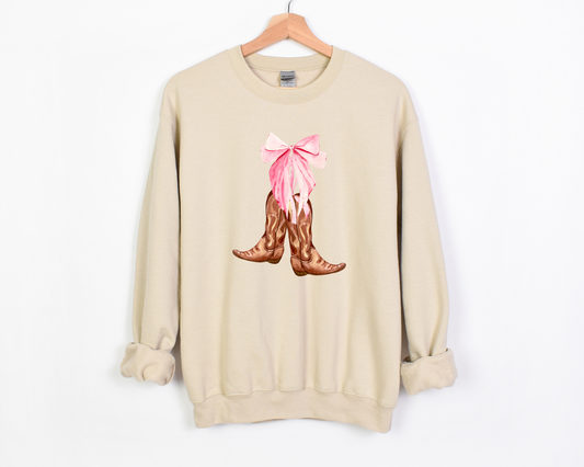 Cowgirl Boots Coquette Sweatshirt