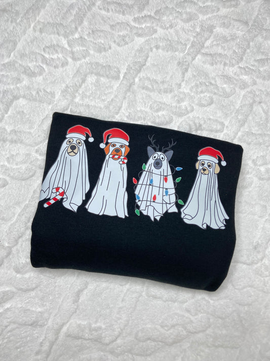 Dog Ghost Christmas Crewneck